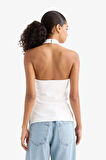 Slim Fit Dar Kesim Halter Yaka Atlet