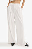 Wide Leg Çift Cepli Yüksek Bel Geniş Paça Pantolon