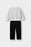 Erkek Bebek 2'li Takım Çizgili Uzun Kollu Tişört Pantolon