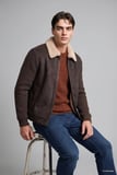 Regular Fit Bisiklet Yaka Fitilli Triko Basic Kazak