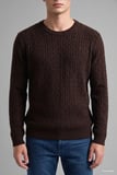 Regular Fit Bisiklet Yaka Fitilli Triko Basic Kazak