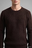 Regular Fit Bisiklet Yaka Fitilli Triko Basic Kazak