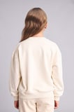 Okula Dönüş Relax Fıt Bisiklet Yaka Sweatshirt Kız Çocuk
