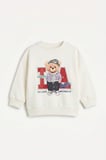 Oversıze Bisiklet Yaka Sweatshirt Kumaşı Sweatshirt Erkek Bebek