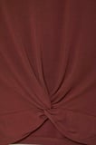 DeFacto Cropped Fıt Bisiklet Yaka Sporcu Modal Kısa Kollu Bordo Tişört H1200AX26HSBR160