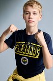 DeFacto %100 Pamuk Fenerbahçe Kısa Kollu Pijama Üst Şort Pijama Alt 2'li Pijama Takımı Erkek Çocuk H7578A826HSIN42