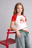 DeFacto My Melody Fıtted Bisiklet Yaka Ribana Kısa Kollu Tişört Kız Çocuk H3479A826HSWT34