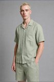 DeFacto Premium Baggy Fit Nane Yeşili Bermuda Şort G0857AX26SMGN1180