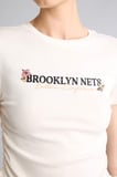 DeFacto %100 Pamuk NBA Brooklyn Nets Slım Fıt Bisiklet Yaka Sporcu Ribana Kısa Kollu Tişört G9458AX26SMER105