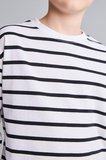 Oversıze Çizgili Bisiklet Yaka Uzun Kollu Tişört Erkek Çocuk
