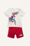 DeFacto %100 Pamuk Galatasaray Kısa Kollu Pijama Üst Şort Pijama Alt 2'li Pijama Takımı Erkek Çocuk H3502A526SMRD79