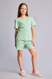 DeFacto Regular Fıt Puantiyeli Fitilli Kaşkorse 2'li Pijama Takımı Kız Çocuk H8103A826HSGN1136