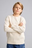 oversize bisiklet yaka triko basic kazak erkek çocuk