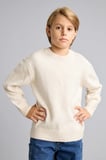 oversize bisiklet yaka triko basic kazak erkek çocuk