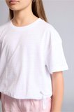 DeFacto Relax Fıt Bisiklet Yaka Penye Kısa Kollu Tişört Kız Çocuk G1143A826SMWT34