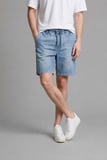DeFacto Beli Lastikli ve Bağcıklı Relax Fit Jean bermuda şort H8869AX26AUNM39