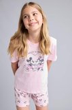 DeFacto %100 Pamuk Dısney Mıckey & Mınnıe Lisanslı Regular Fıt Elastik Bel 2'li Açık Pembe Pijama Takımı Kız Çocuk H8101A826HSPN648