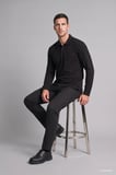 Regular Fit Düğmeli Polo Yaka Basic Sweatshirt