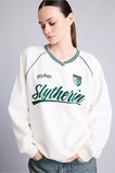 DeFacto Harry Potter Baskılı Reglan Kollu Oversize V Yaka Kalın Sweatshirt I3022AX26AUWT32