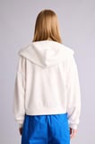 Cropped Fit Kapüşonlu Kalın Fermuarlı Sweatshirt