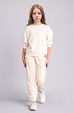 Okula Dönüş Relax Fıt Bisiklet Yaka Sweatshirt Kız Çocuk