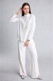 DeFacto Relax Fıt Çiçek Motifli Uzun Kollu Beyaz Gömlek G9132AX26SPWT32