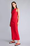 Bodycon Vücudu Saran Halter Yaka Ribana Kolsuz Siyah Maxi Elbise