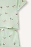 DeFacto Desenli Fitilli Kaşkorse 2'li Pijama Takımı Erkek Bebek H4030A526HSGN1094