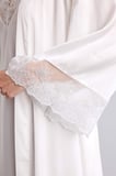 DeFacto Relax Fıt Wrap Yaka Saten Yarım Kol Beyaz Sabahlık H7067AX26SMWT79