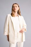 DeFacto Oversıze Basic Blazer Beyaz Ceket C3215AX26AUWT34