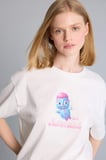 DeFacto Barbie Oversıze Bisiklet Yaka Baskılı Kısa Kollu Tişört H6829AX26SMWT32