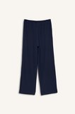 NBA Brooklyn Nets Lisanslı Wıde Leg Cepli Geniş Paça Standart Boy Kırışık Dokulu Kumaş İndigo Pantolon