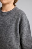 oversize bisiklet yaka triko basic kazak erkek çocuk