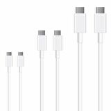 Global SX26P 3A 45W Type-C to Type-C Data ve Hızlı Şarj Kablosu 3’lü Paket 1, 2, 3 Metre Beyaz