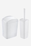 Smartware Soft Çöp Kovası Ve Wc Fırçası Beyaz