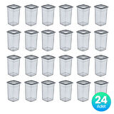 Smartware 24'Lü Set Skali Kare Saklama Kabı Antrasit 1440 ML