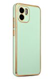 Xiaomi Redmi A1 Kılıf Kamera Korumalı Altın Kenar Tasarım Silikon