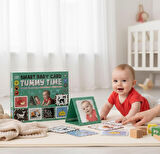 Laco Kids Tummy Time Smart Baby Card - Karın Üstü Aktivite Zeka Kartları + Güvenli Ayna (0-12 Ay)