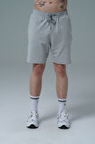 George Phoenix Daily Core - Gri Melanj Rahat Kesim Pamuklu Erkek Spor Şortu