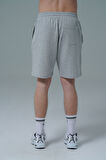 George Phoenix Daily Core - Gri Melanj Rahat Kesim Pamuklu Erkek Spor Şortu