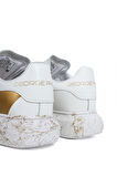 OLD LONDON Beyaz Gold Desen Detaylı Taban Unisex Sneakers Spor Ayakkabı