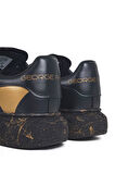 OLD LONDON Siyah Gold Desen Detaylı Taban Unisex Sneakers Spor Ayakkabı