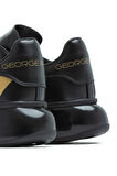 OLD LONDON Siyah Gold Unisex Sneakers Spor Ayakkabı