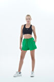 George Phoenix Daily Core - Yeşil Rahat Kesim Pamuklu Kadın Spor Şortu