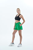 George Phoenix Daily Core - Yeşil Rahat Kesim Pamuklu Kadın Spor Şortu