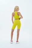 George Phoenix Aero Motion - Neon Sarı Geniş Askılı Kaplı ve Destekli Spor Sütyeni
