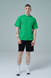 George Phoenix Pure Comfort - Yeşil Rahat Kesim %100 Pamuklu Basic Erkek Tişörtü