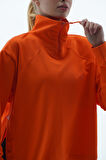 George Phoenix Daily Core - Turuncu Oversize Yarım Fermuarlı Sweatshirt