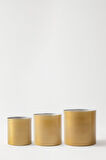 Metal Saksı Gold 3'lü Set