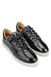 Tamer Tanca Kadın Hakiki Deri Siyah Rugan Sneakers & Spor Ayakkabı 1037 001-13 BN AYK Y24 SIYAH RGN